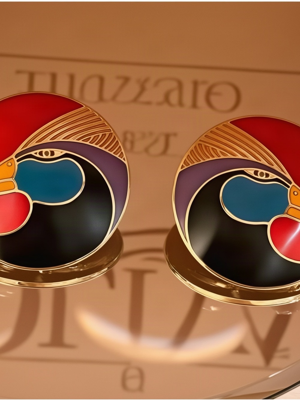 - NWOT Laurel Burch Harlequin Bird Earrings Retired